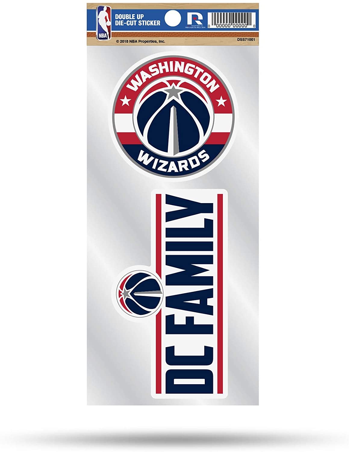 Washington Wizards Double Up Die Cut 2-Piece Sticker Sheet 1