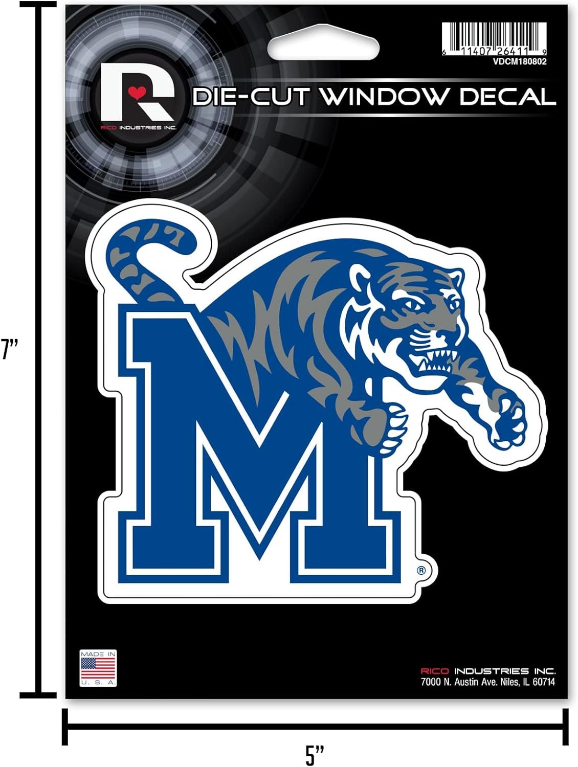 University of Illinois Illini 5 Inch Die Cut Flat Vinyl Decal Sticker Adhesive Backing 7