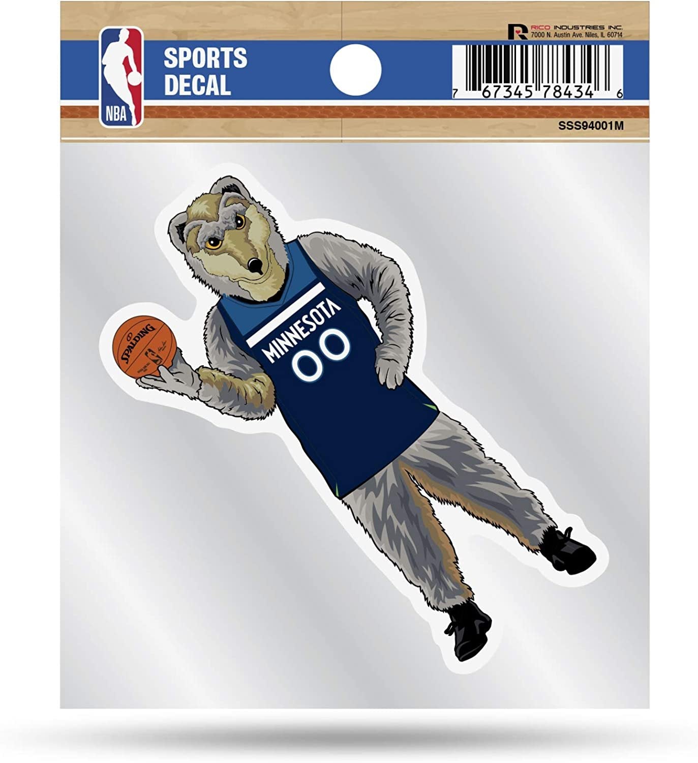 Minnesota Timberwolves 4x4 Decal Sticker Mascot Logo Premium with Clear Backing Flat Vinyl Auto Home NBA 1