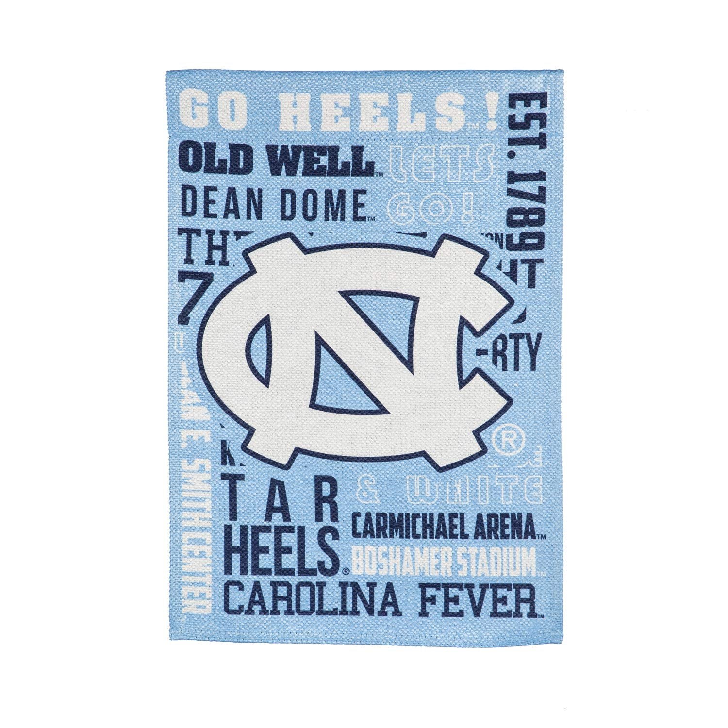 University of North Carolina Tar Heels Premium Double Sided Garden Flag Banner, Fan Rules Design, 13x18 Inch, Display Stand Sold Seperately, Officially Licensed 3