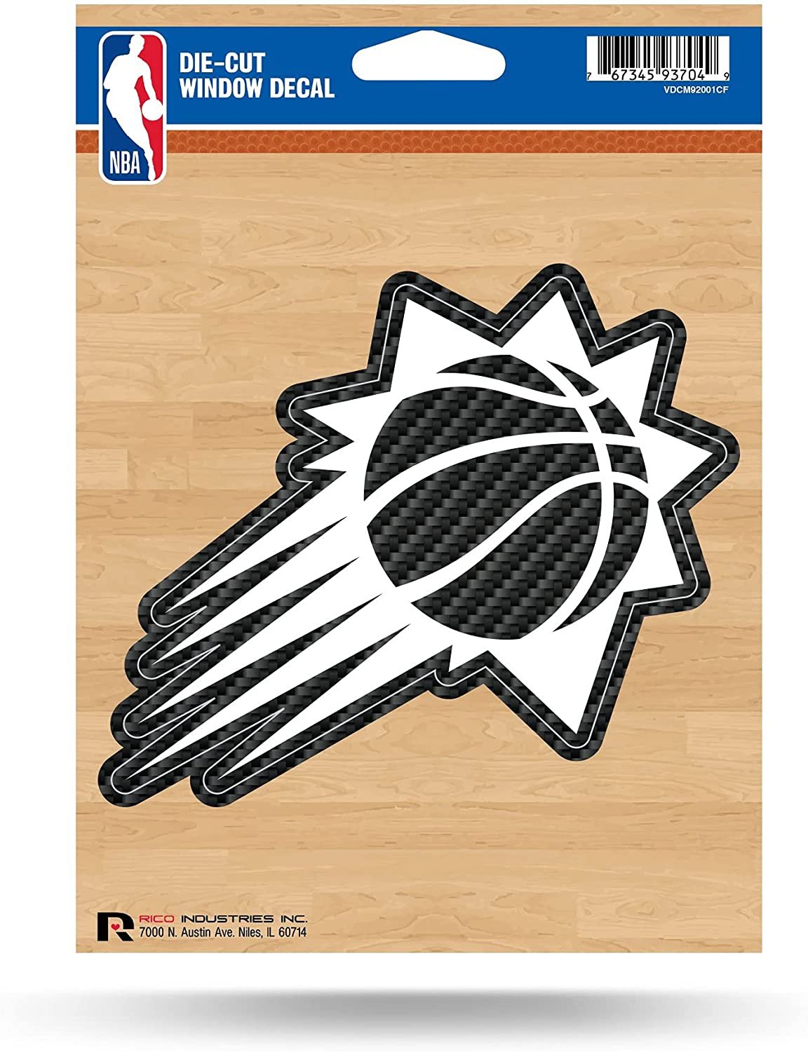 Phoenix Suns 5 Inch Die Cut Flat Vinyl Decal Sticker Carbon Fiber Design Adhesive Backing 1