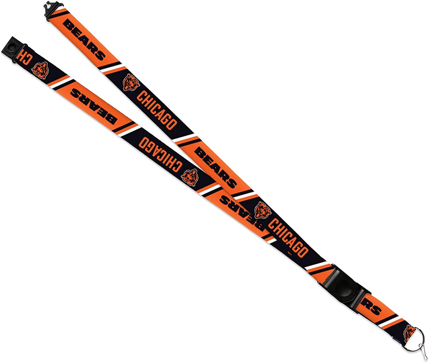 Chicago Bears Lanyard Keychain Double Sided Breakaway Safety Design Adult 18 Inch 1