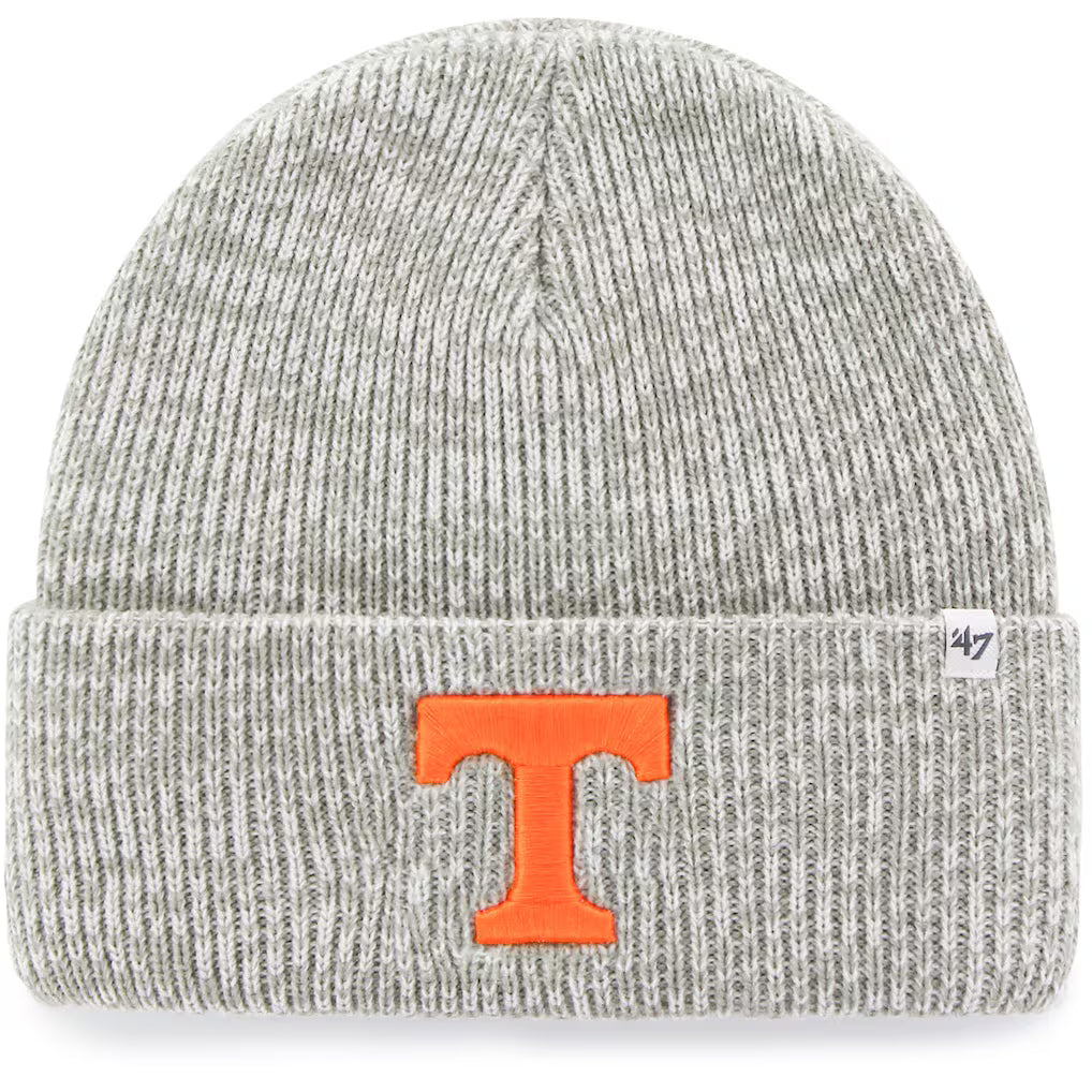 Tennessee Volunteers - Brain Freeze Gray Cuff Knit Beanie, 47 Brand 1