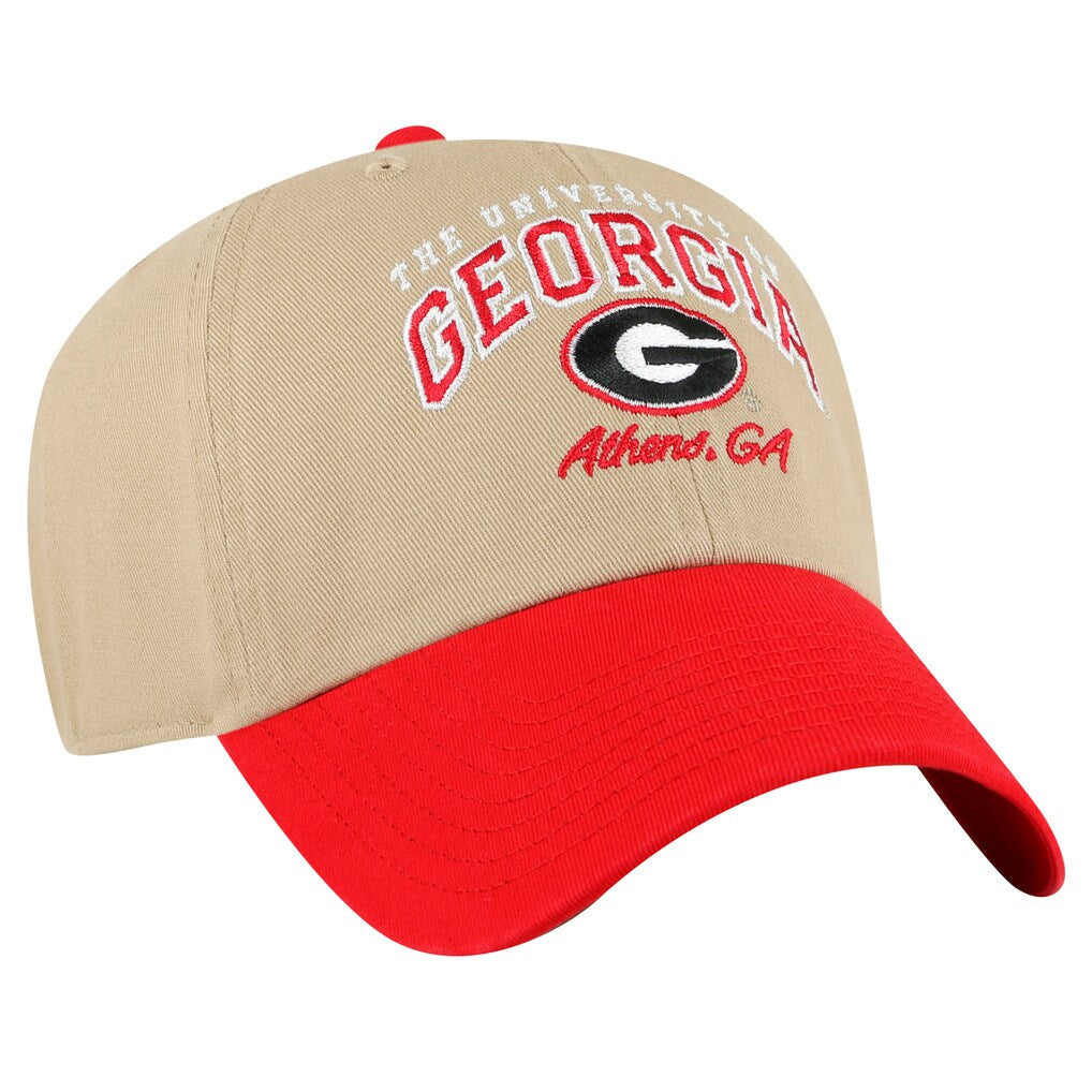 Georgia Bulldogs - Khaki Local Clean Up Adjustable Hat, 47 Brand 2