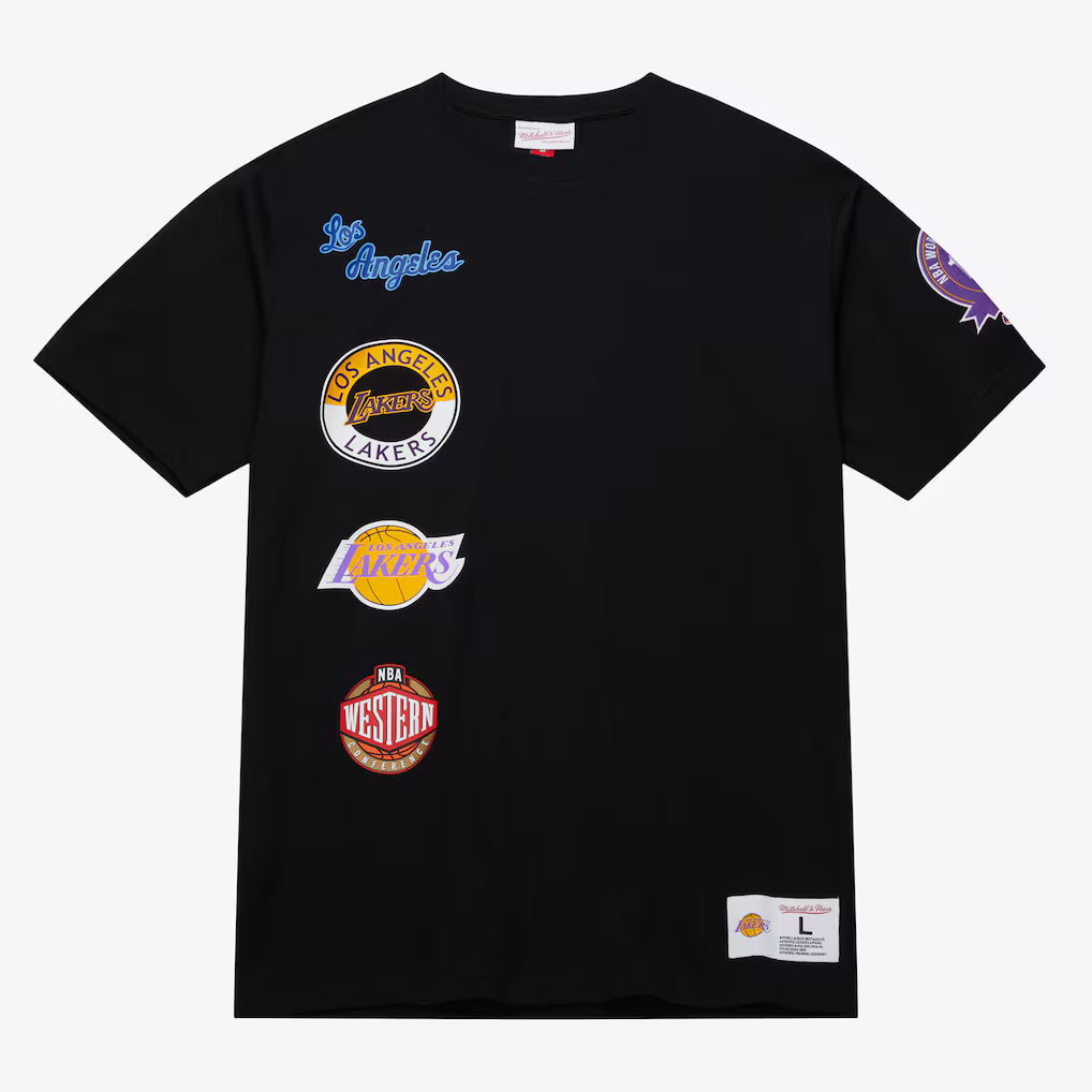 Los Angeles Lakers - Black Double Clutch Vintage Logo T-Shirt 1