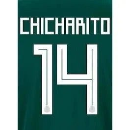 Mexico 2018 Youth Home Chicharito #14 Jersey Name Set 1
