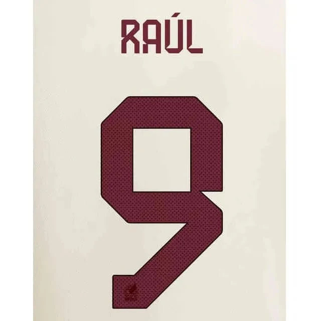 Mexico 2022-23 Away Raul #9 Youth Jersey Name Set 1