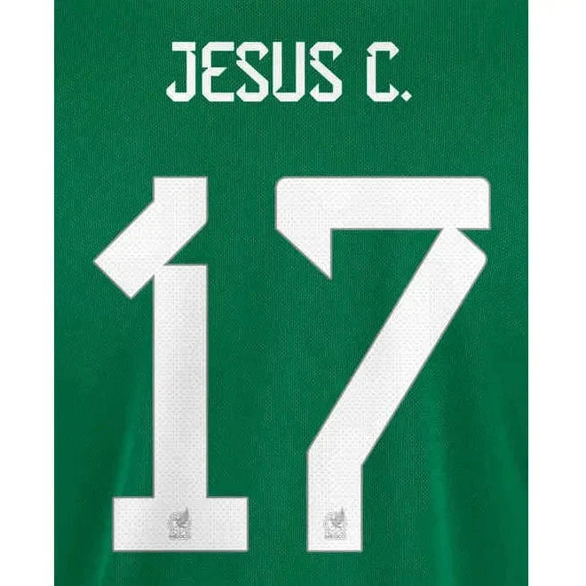 Mexico 2022-23 Home Jesus C #17 Jersey Name Set 1