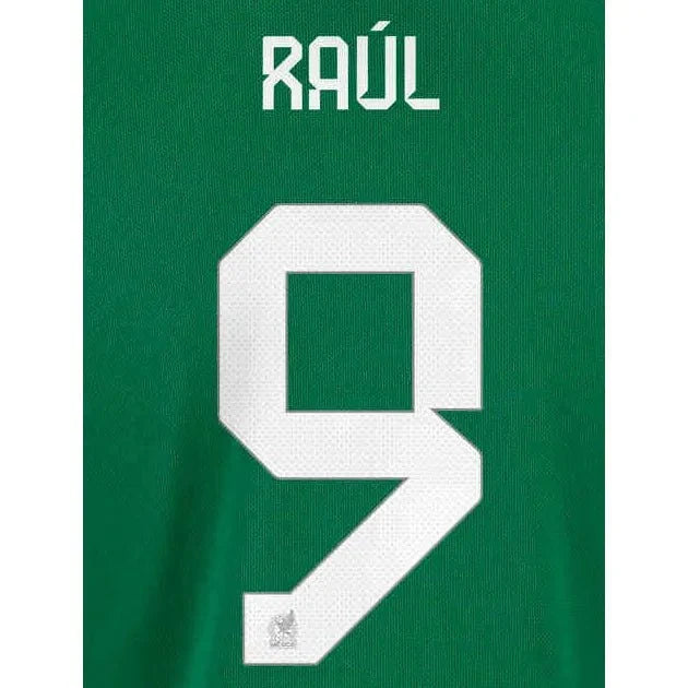 Mexico 2022-23 Home Raul #9 Youth Jersey Name Set 1