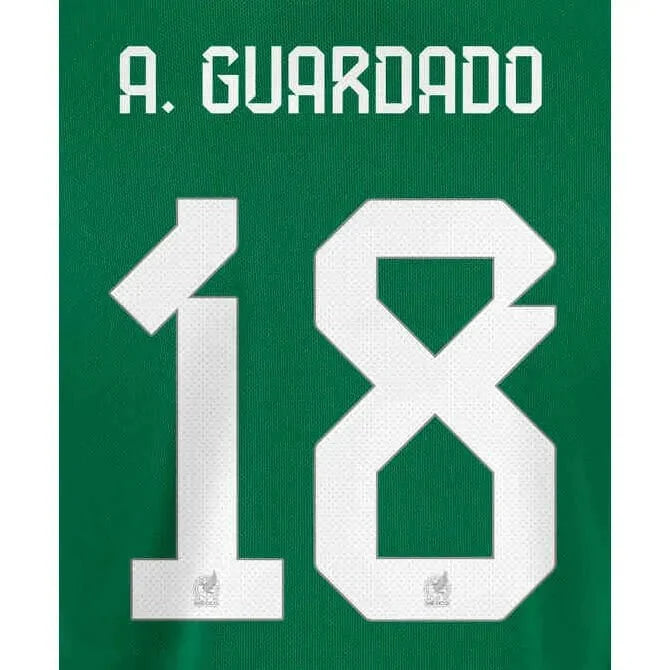Mexico 2022/23 Home A. Guardado #18 Jersey Name Set 1