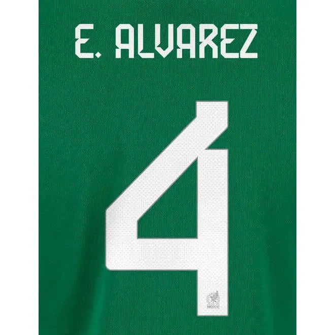 Mexico 2022/23 Home E. Alvarez #4 Jersey Name Set 1