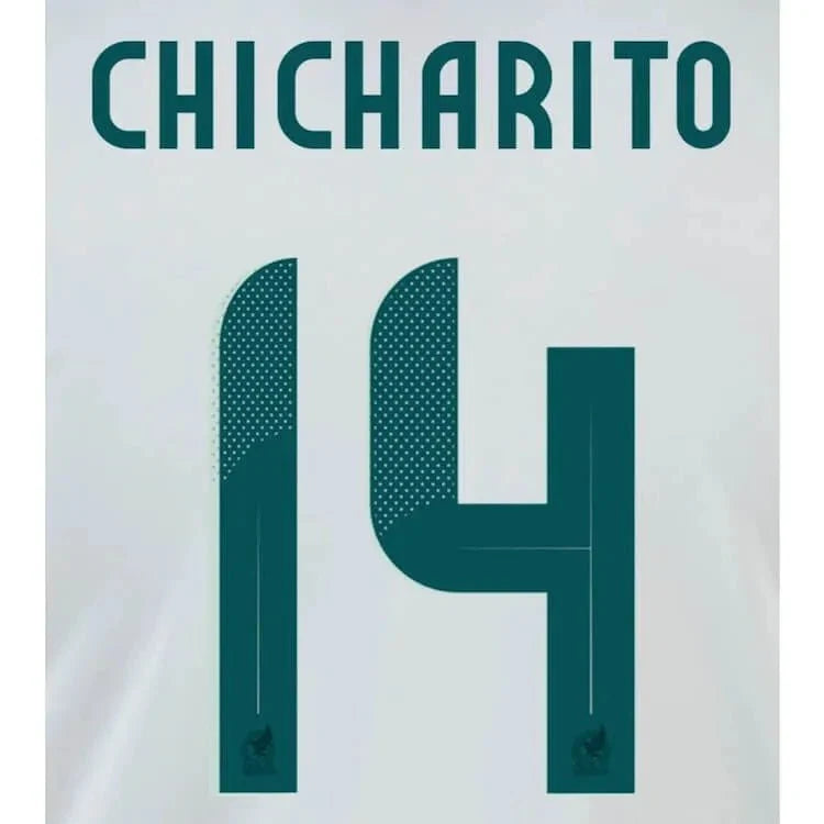 Mexico 2024/25 Away Chicharito #14 Youth Jersey Name Set 1