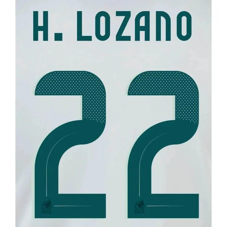 Mexico 2024/25 Away H. Lozano #22 Jersey Name Set 1