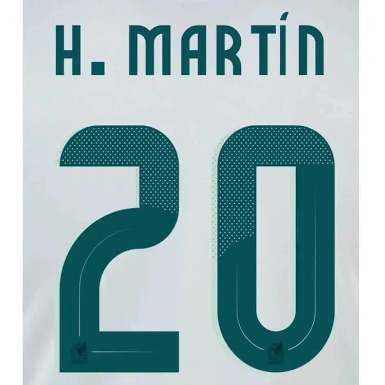 Mexico 2024/25 Away H. Martin #20 Jersey Name Set 1