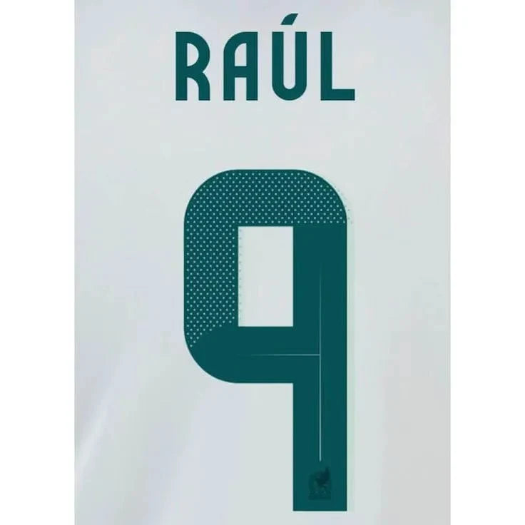 Mexico 2024/25 Away Raul #9 Youth Jersey Name Set 1