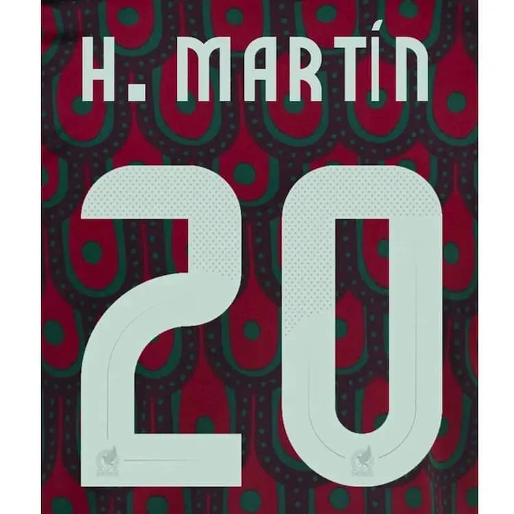 Mexico 2024/25 Home H. Martin #20 Jersey Name Set 1
