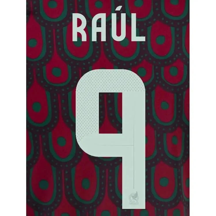 Mexico 2024/25 Home Raul #9 Youth Jersey Name Set 1