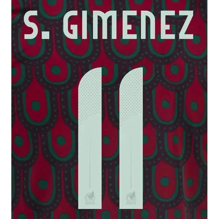Mexico 2024/25 Home S. Gimenez #11 Youth Jersey Name Set 1