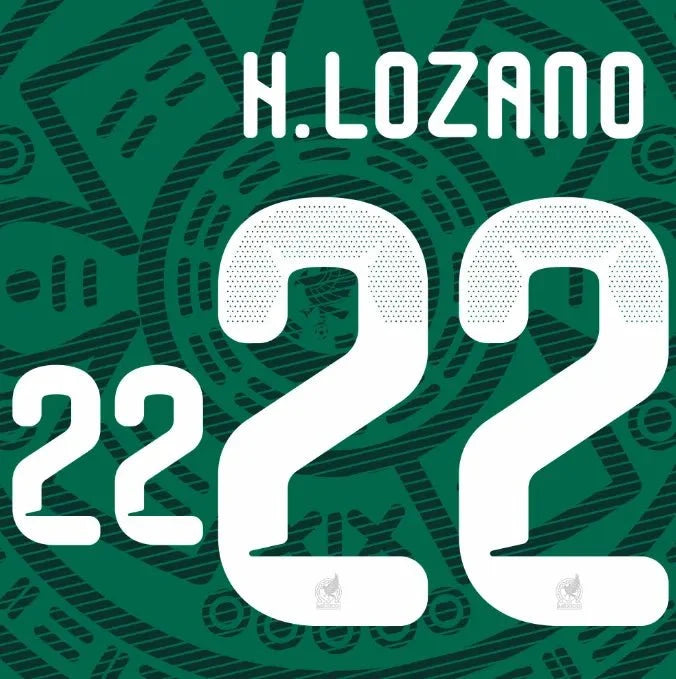 Mexico 2026- Home LOZANO #22 Official Name Set 1