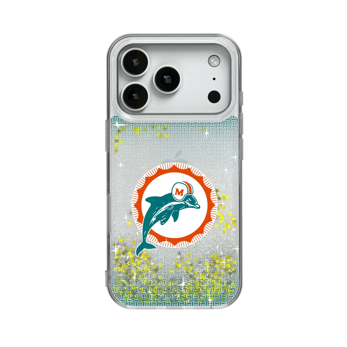 Miami Dolphins 1966-1973 Historic Collection Linen Glitter Phone Case 18