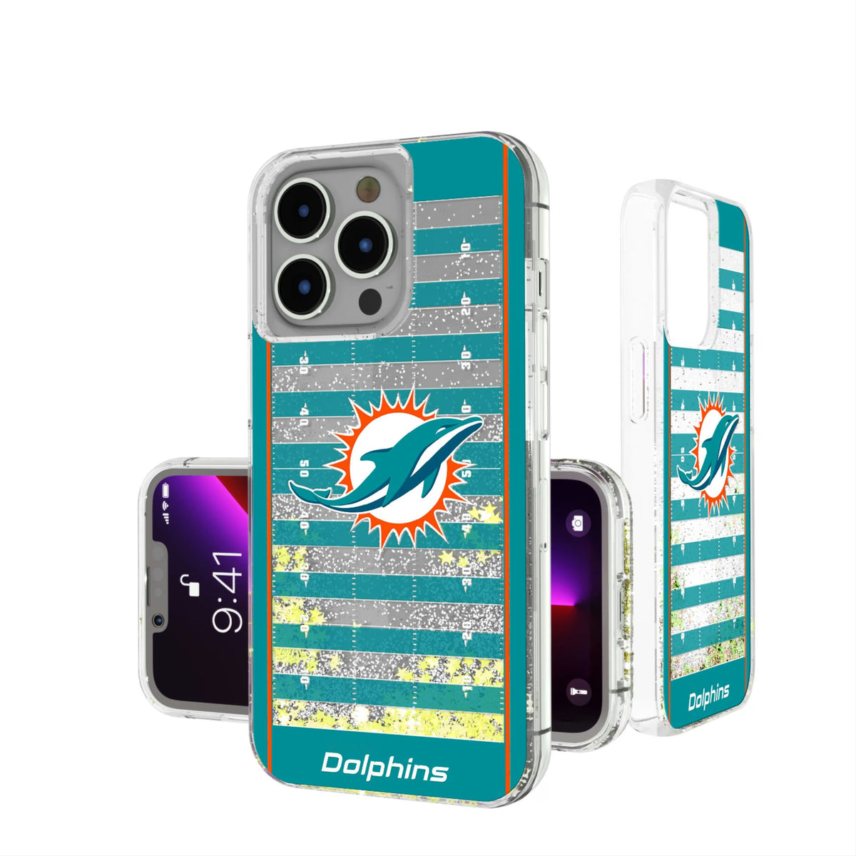 Miami Dolphins Field Glitter Phone Case 14