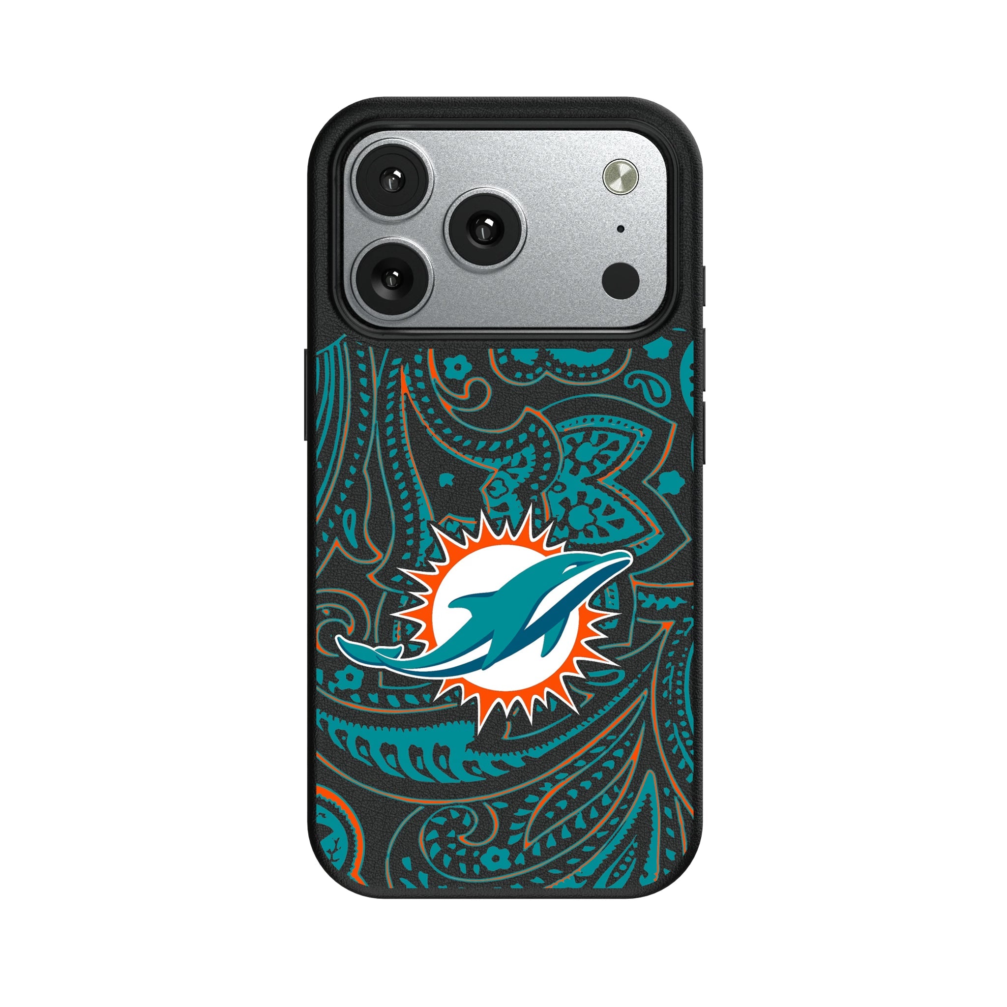 Miami Dolphins Paisley MagSafe Compatible Phone Case for Apple iPhone 9