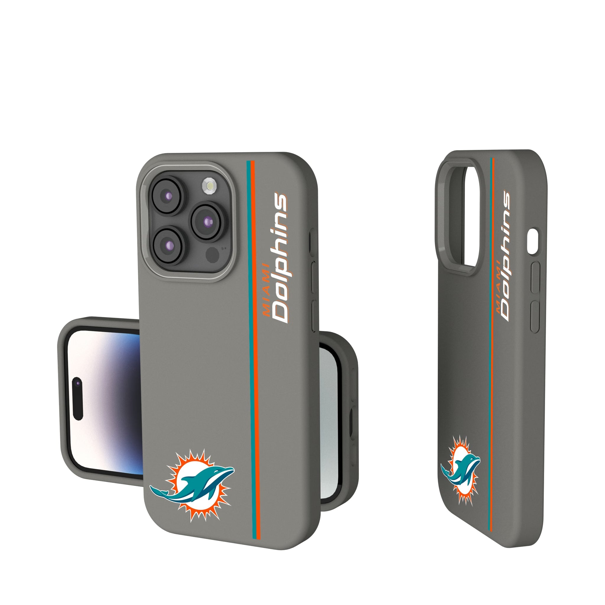 Miami Dolphins Sidebar Soft Touch Phone Case 14