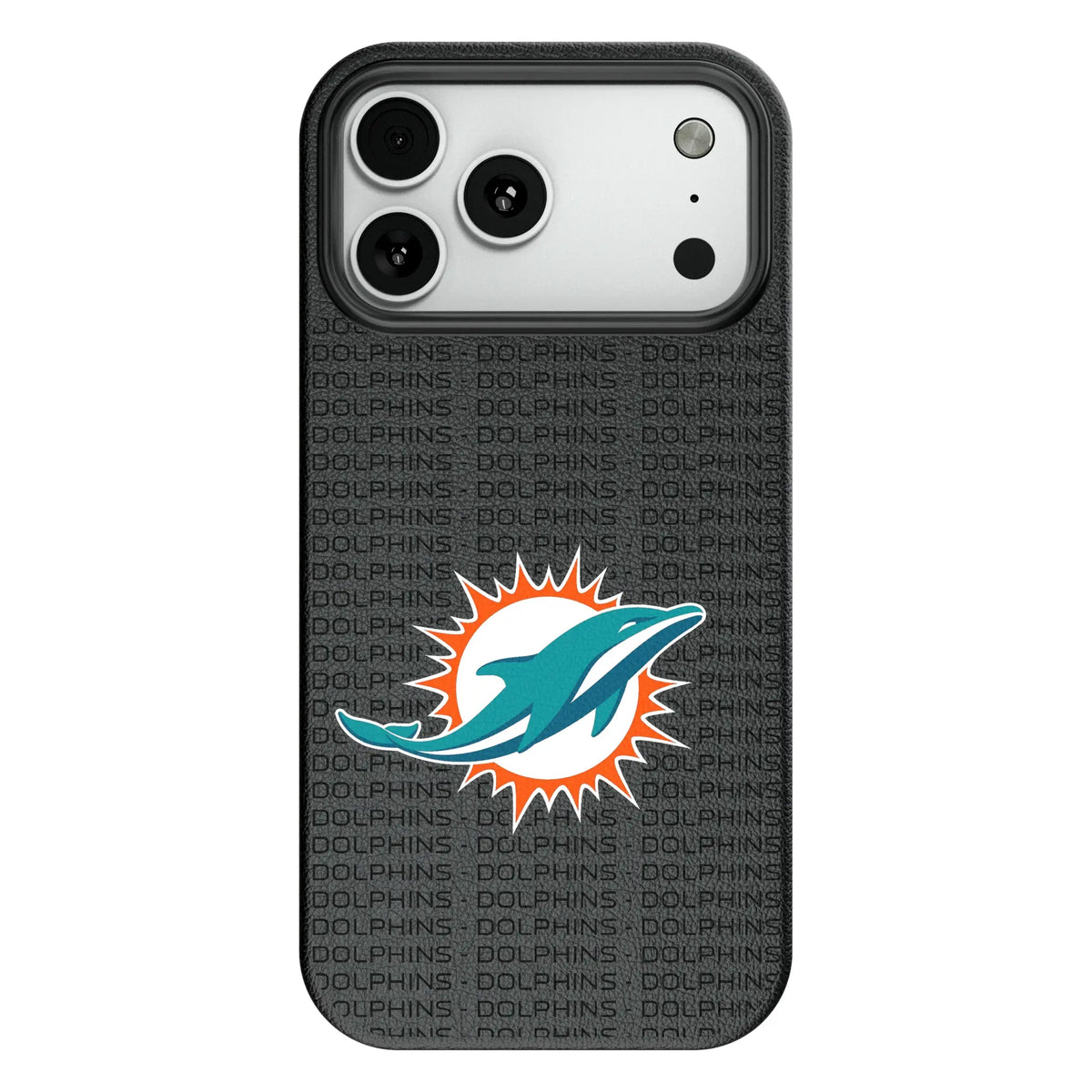 Miami Dolphins Text Backdrop MagSafe Compatible Phone Case for Apple iPhone 12