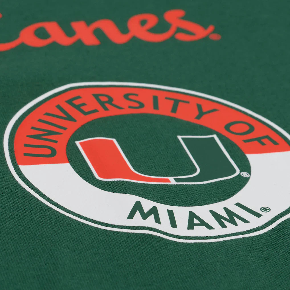 Miami Hurricanes - NCAA Green Double Clutch Premium T-Shirt 5