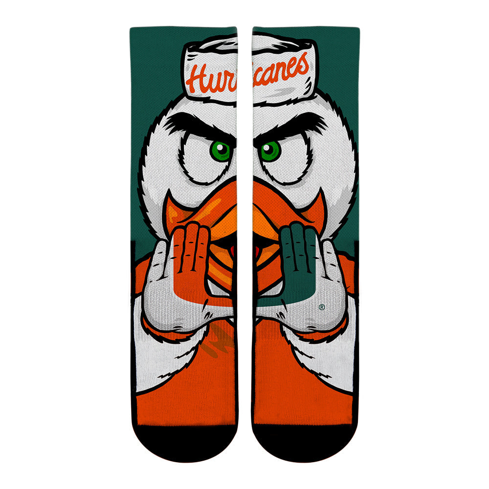 Miami Hurricanes - Sebastian the Ibis Mascot | Rock 'Em Socks 1