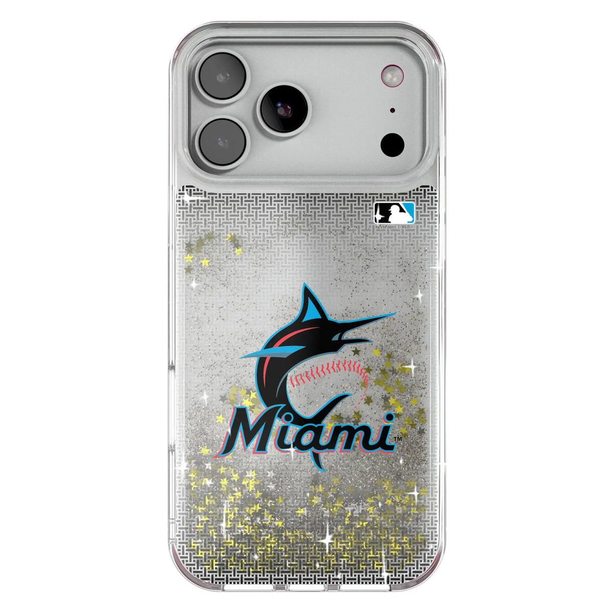 Miami Marlins Linen Glitter Phone Case 19