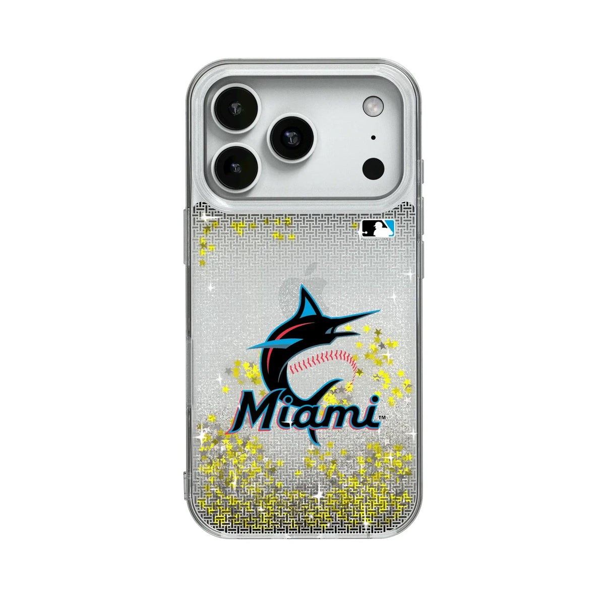 Miami Marlins Linen Glitter Phone Case 18
