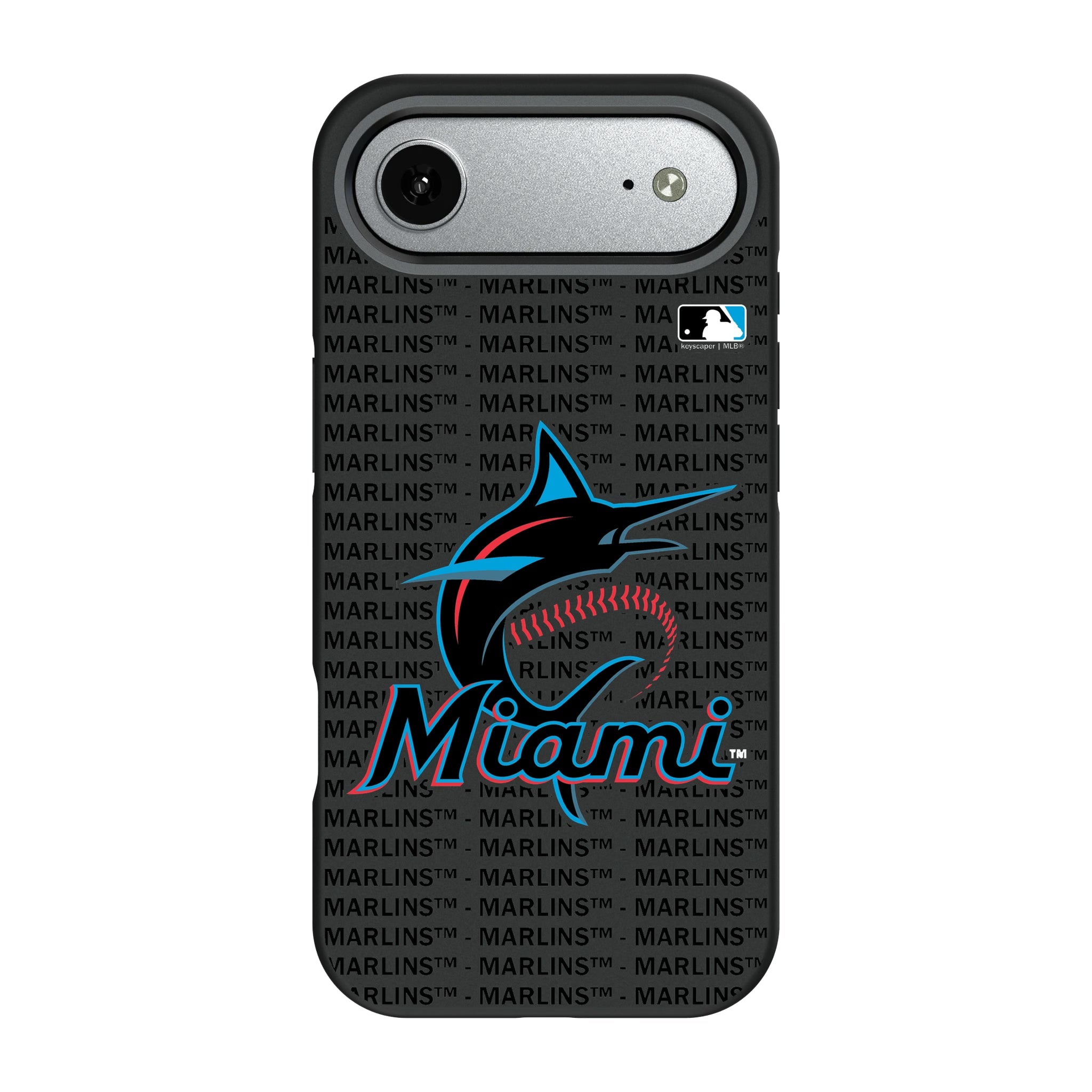 Miami Marlins Text Backdrop Bump Phone Case 9