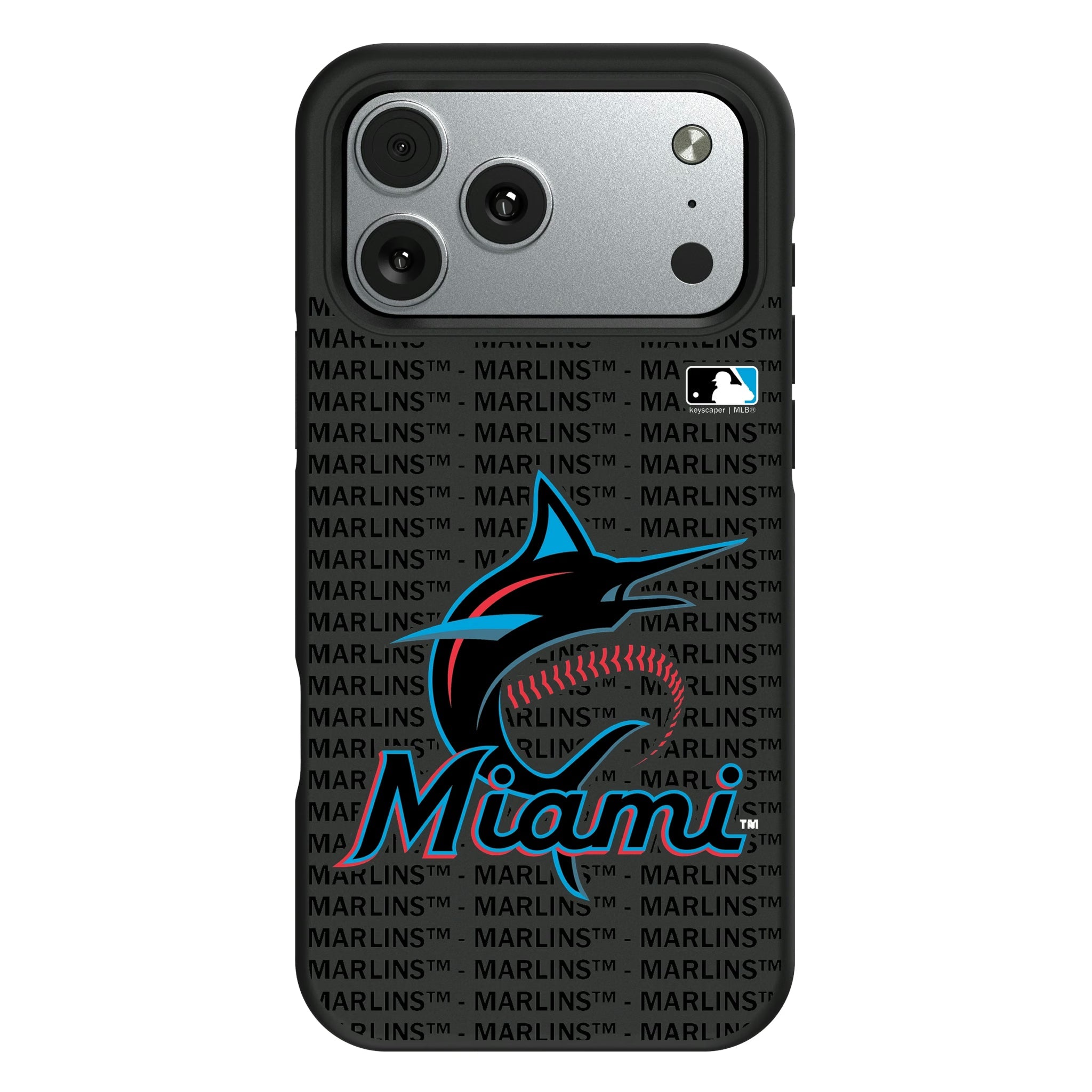 Miami Marlins Text Backdrop Bump Phone Case 11