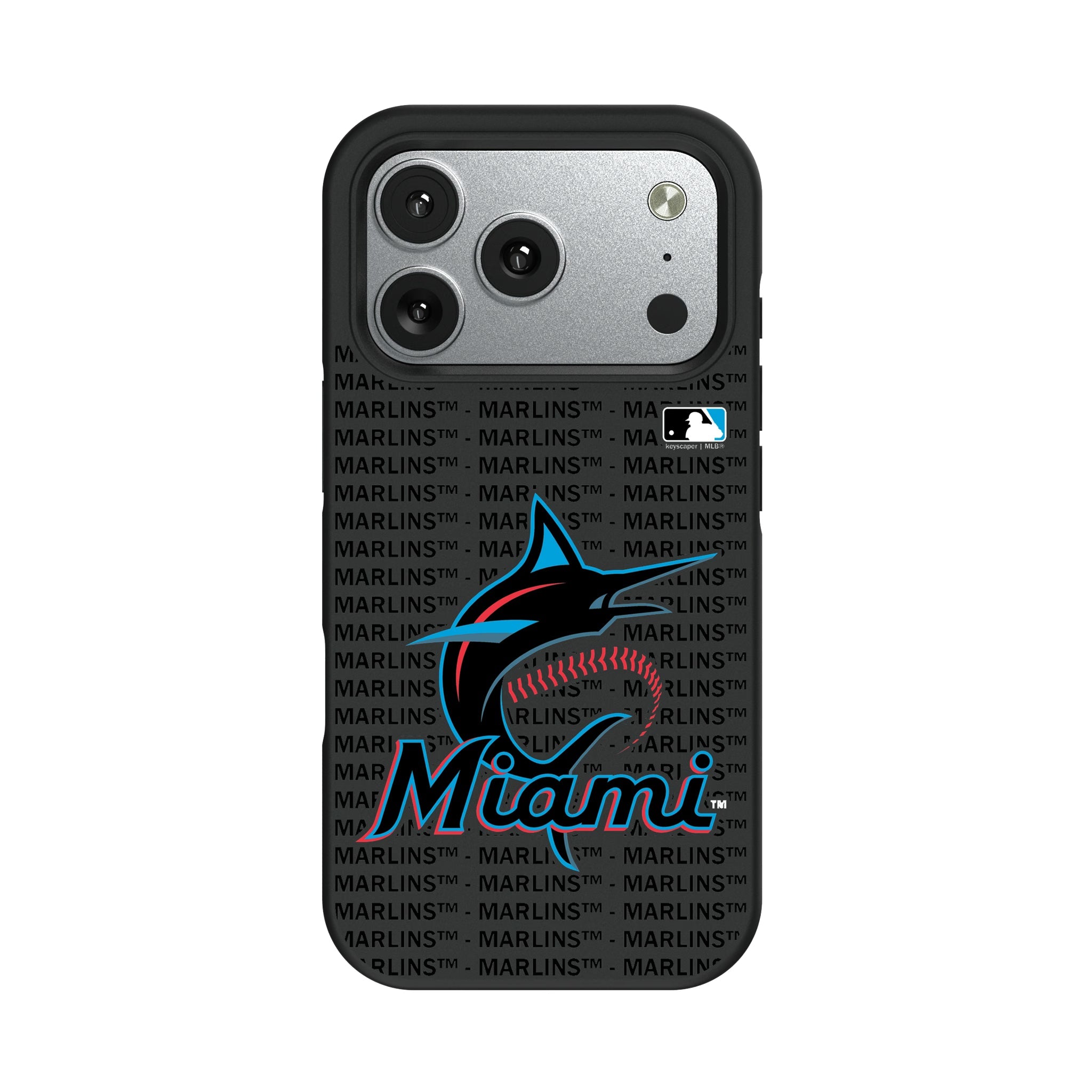 Miami Marlins Text Backdrop Bump Phone Case 10