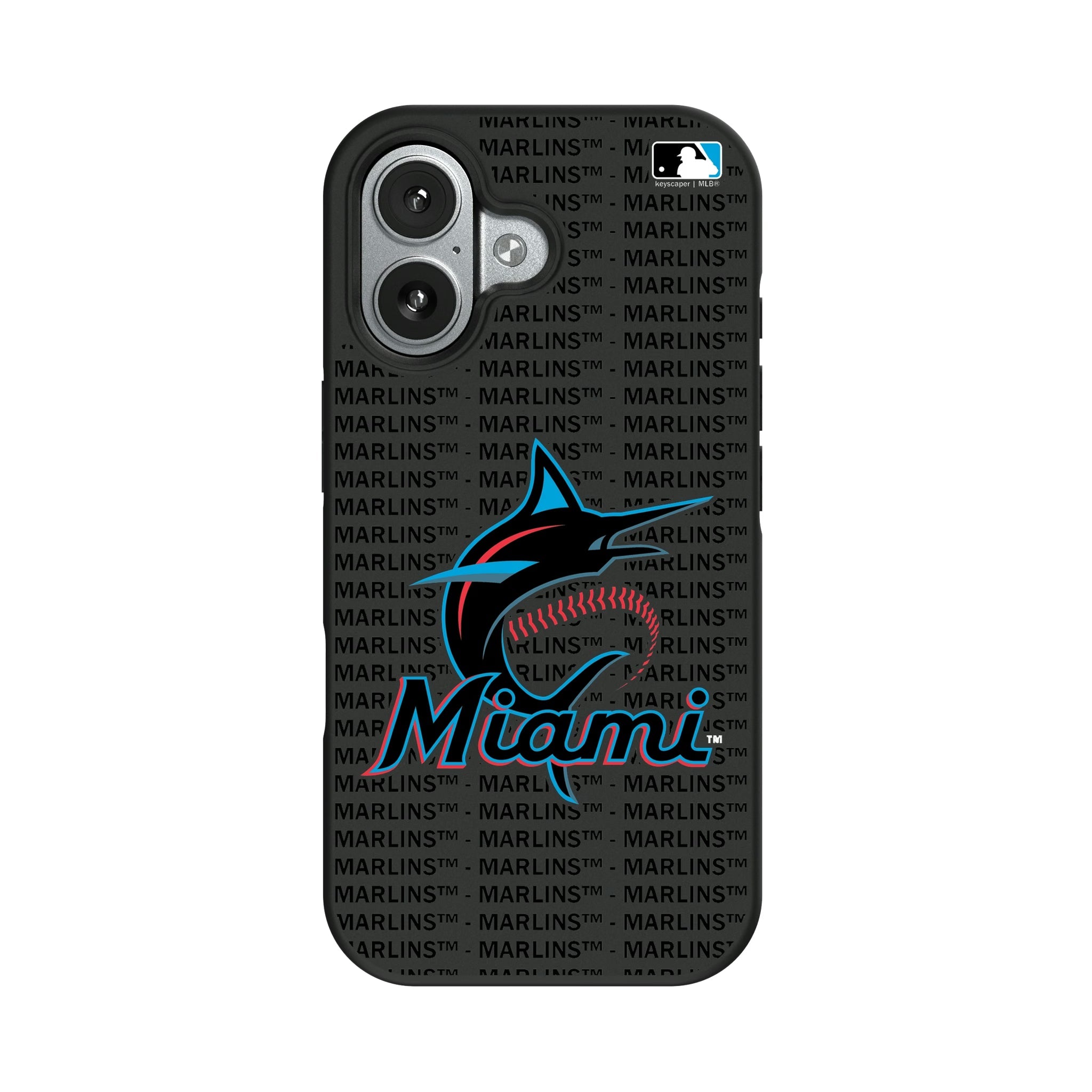 Miami Marlins Text Backdrop Bump Phone Case 8