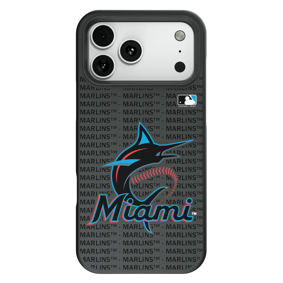 Miami Marlins Text Backdrop Bump Phone Case 12