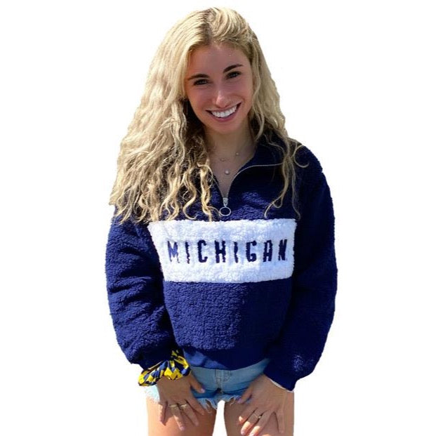University of Michigan Teddy Quarter Zip | lojobands