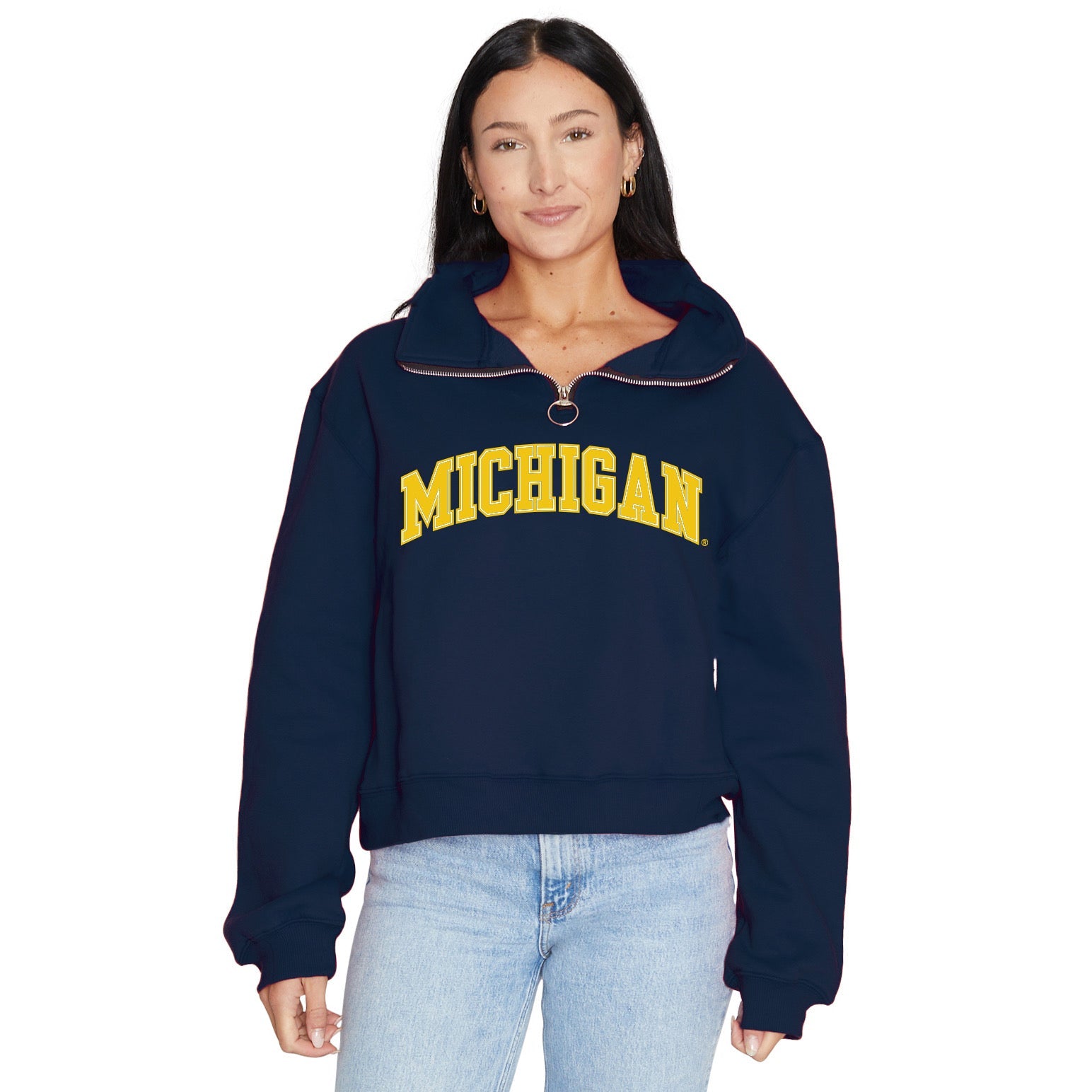 University of Michigan Quarter Zip Sweatshirt | lojobands