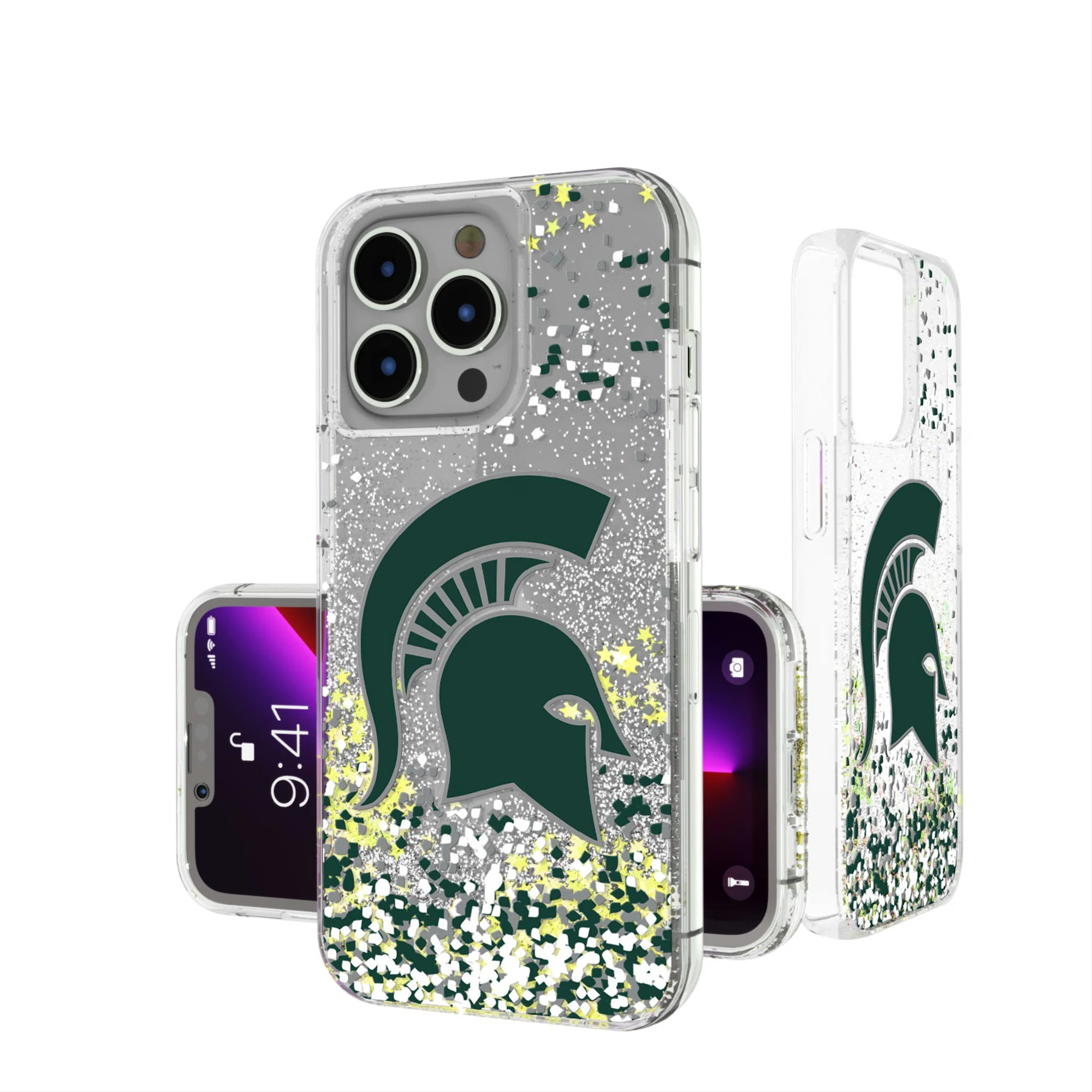 Michigan State University Spartans Confetti Glitter Phone Case 6