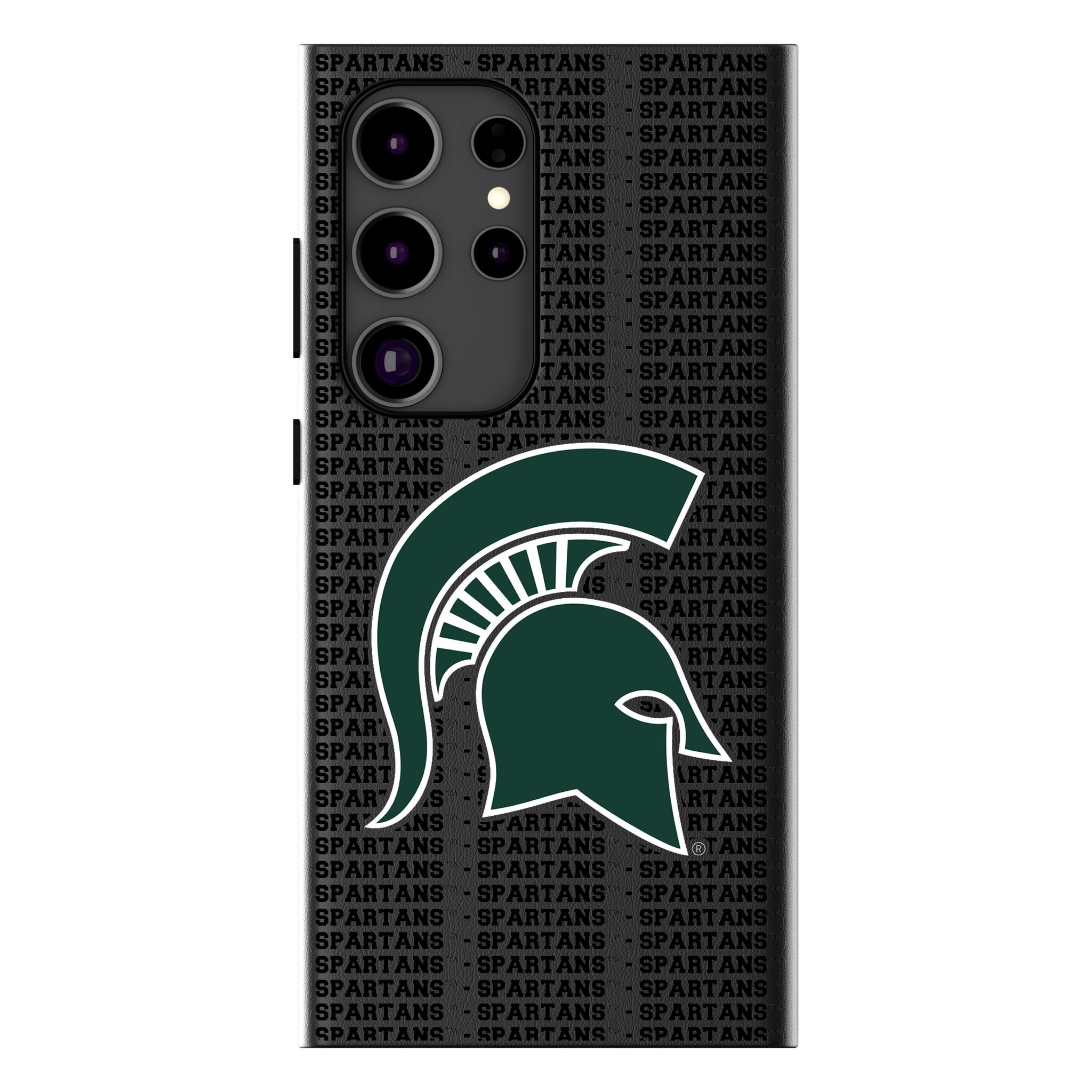 Michigan State University Spartans Text Backdrop MagSafe Compatible Phone Case for Samsung Galaxy 14