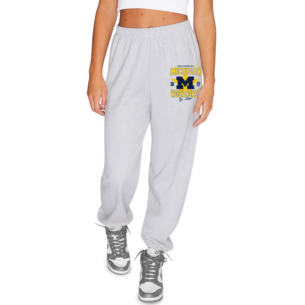 University of Michigan Gray Sweatpants | lojobands 3
