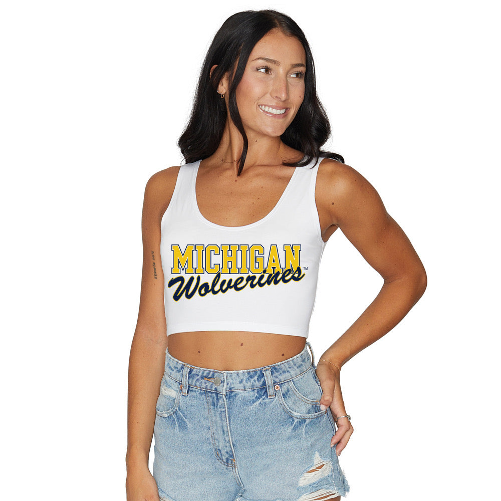 University of Michigan Wolverines Crop Tank Top | lojobands