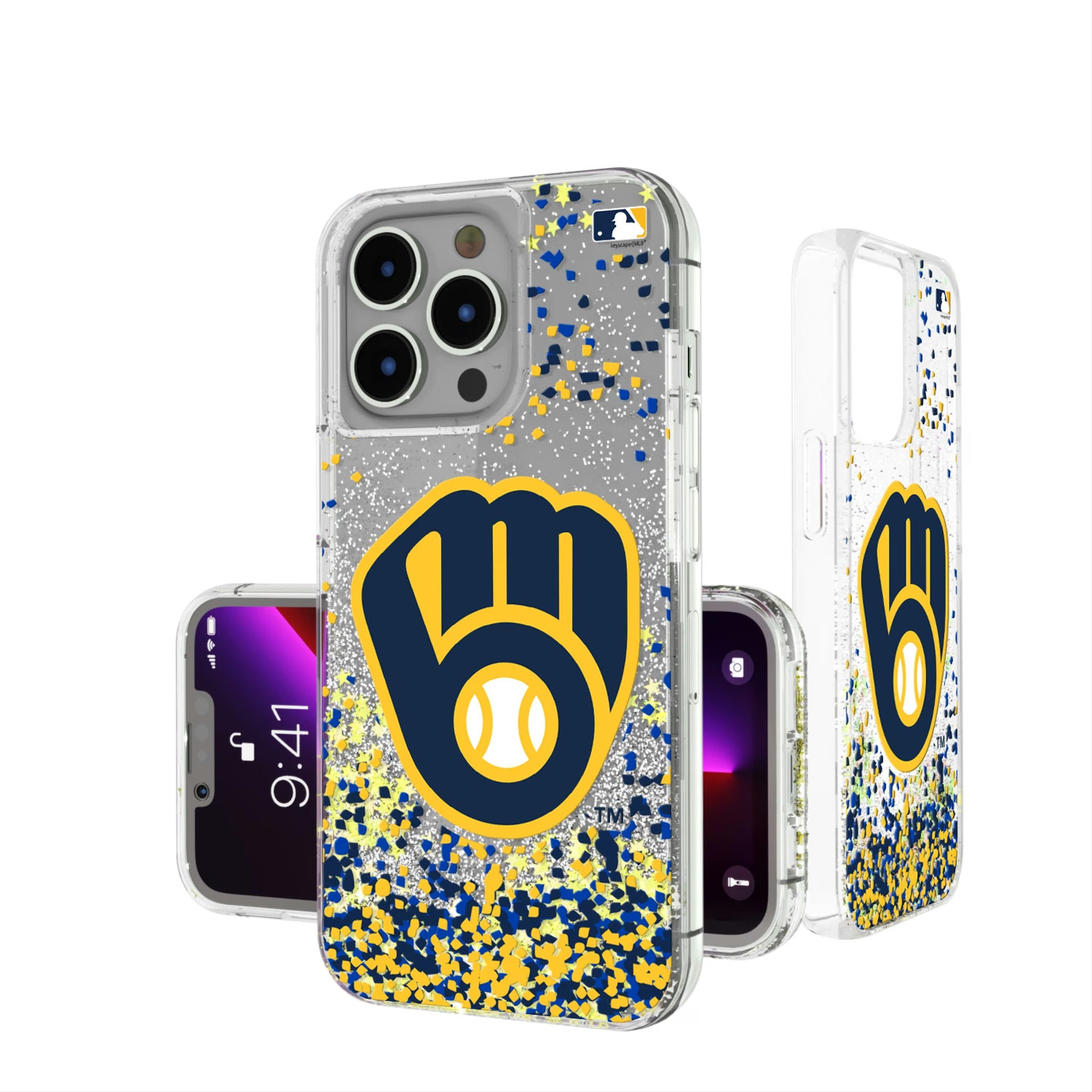 Milwaukee Brewers Confetti Glitter Phone Case 16
