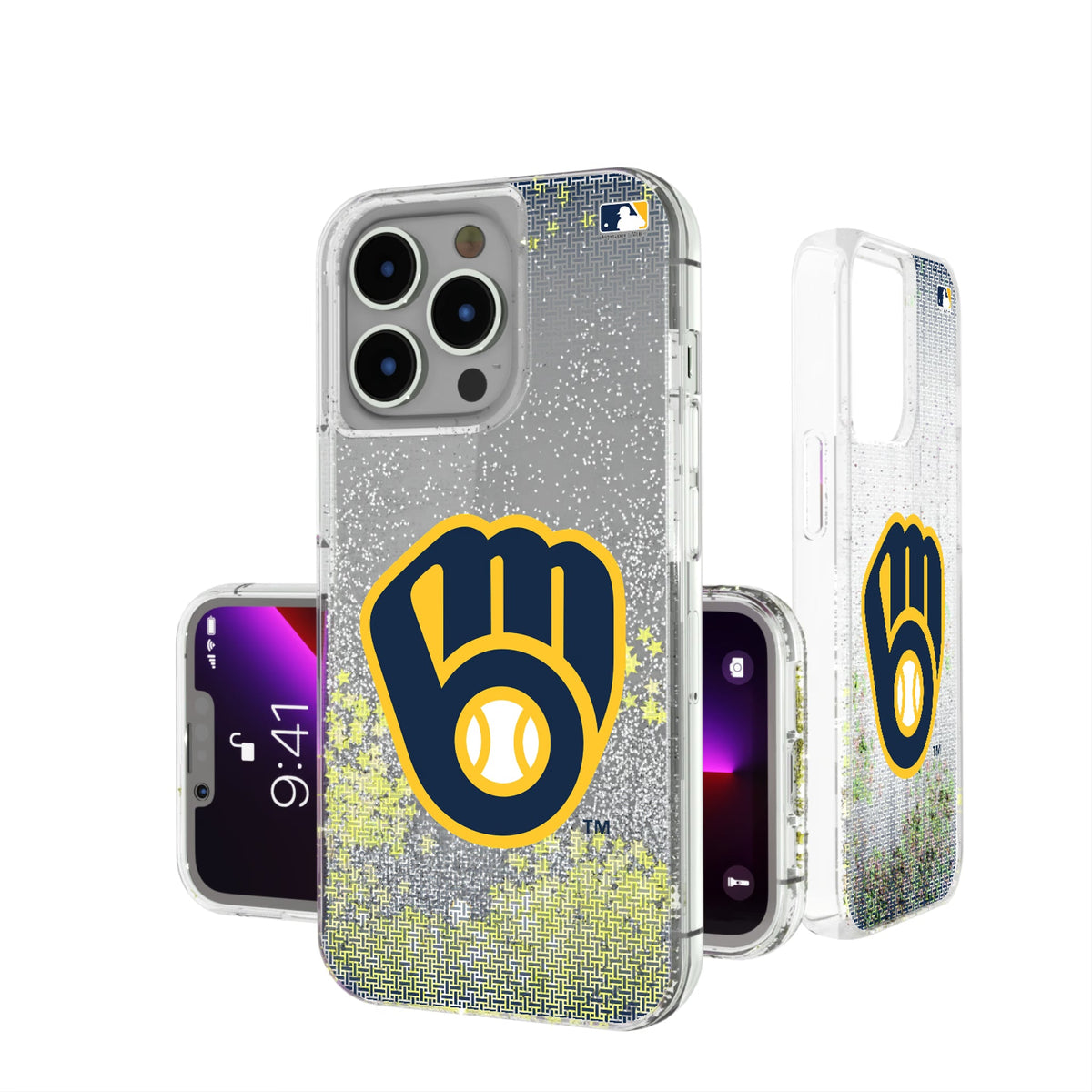 Milwaukee Brewers Linen Glitter Phone Case 16