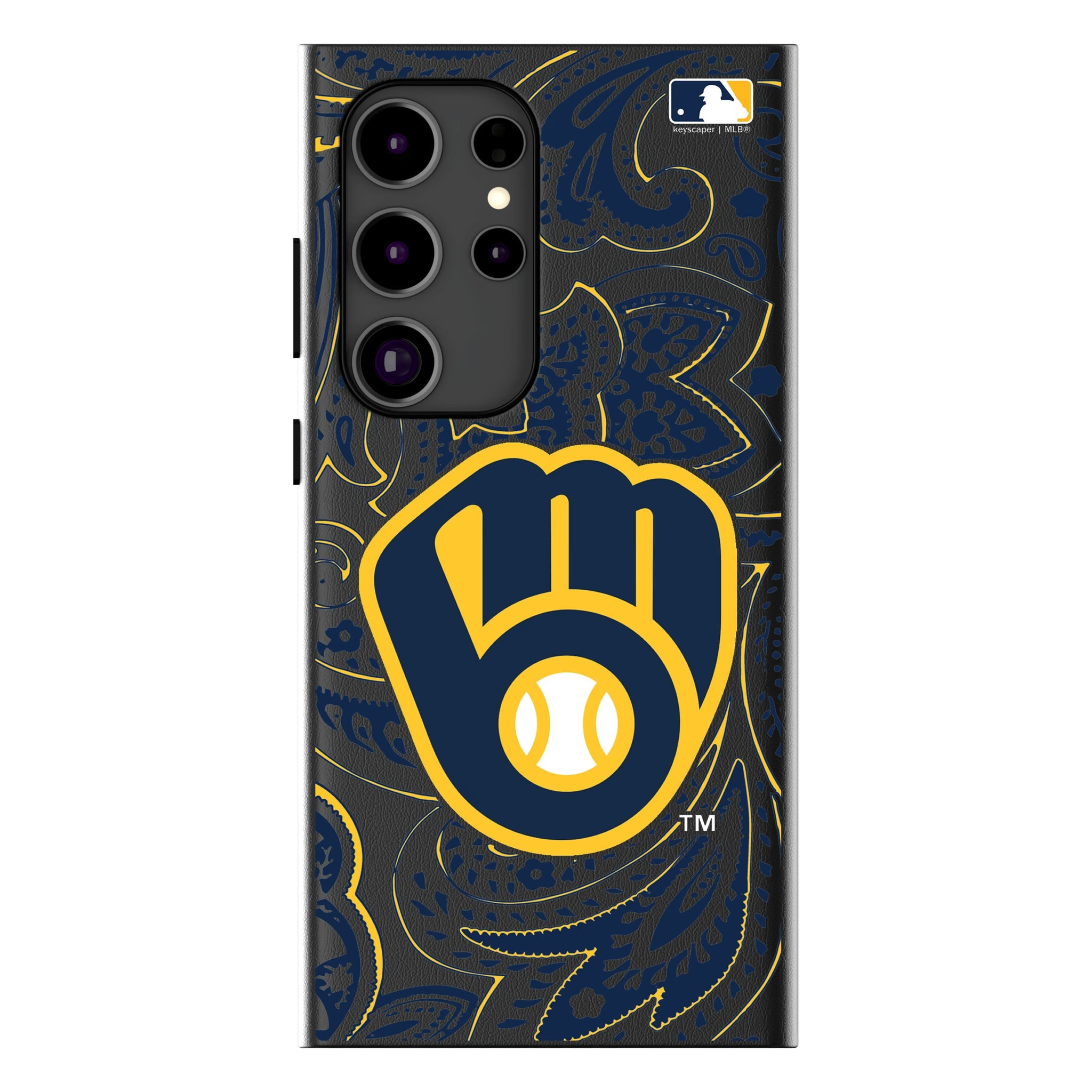Milwaukee Brewers Paisley MagSafe Compatible Phone Case for Samsung Galaxy 13
