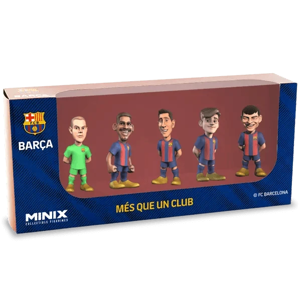 Minix Barcelona 7 cm 5-Pack - Araujo, Ter Stegen, Lewandowski, Gavi, Pedri