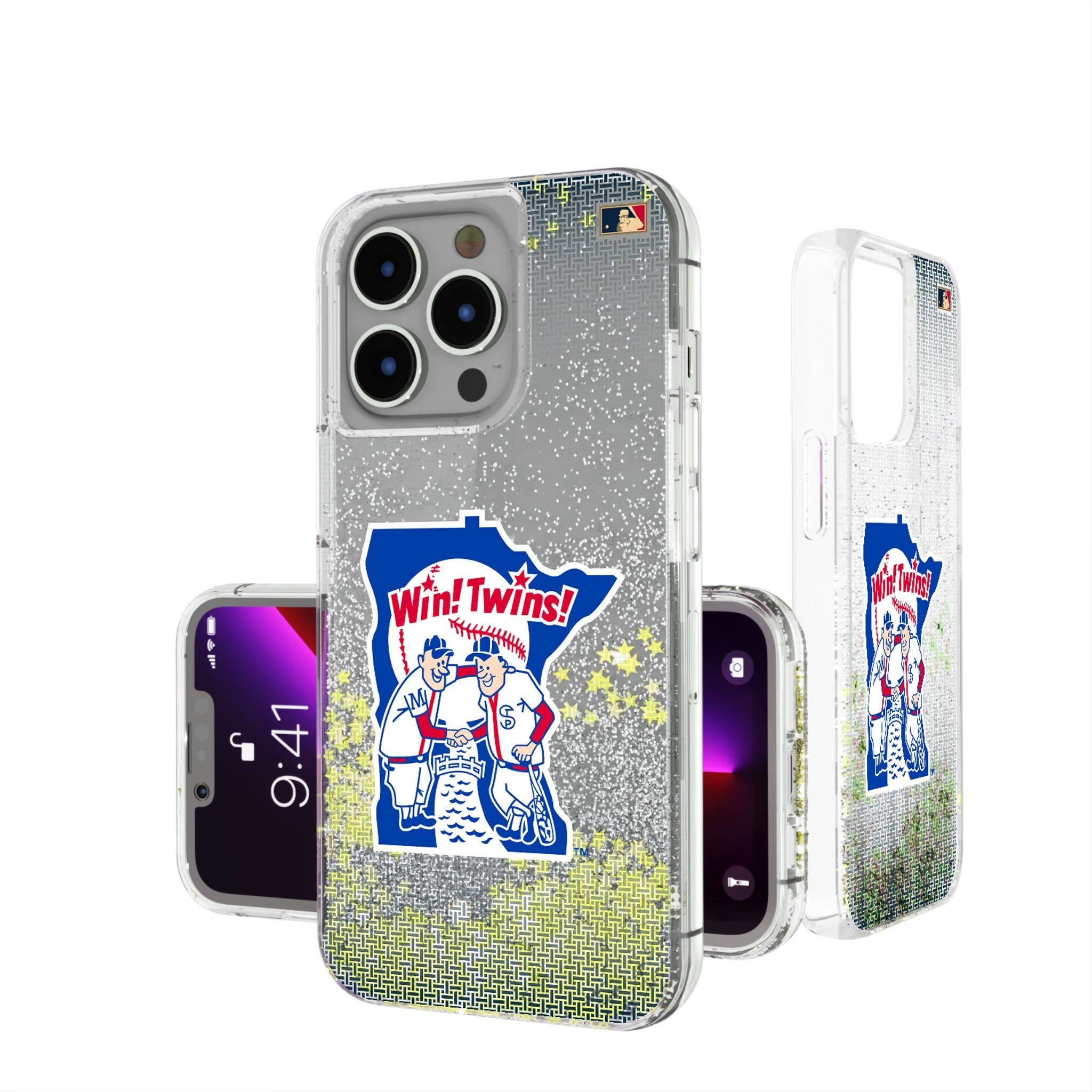 Minnesota Twins 1976-1986 - Cooperstown Collection Linen Glitter Phone Case 3