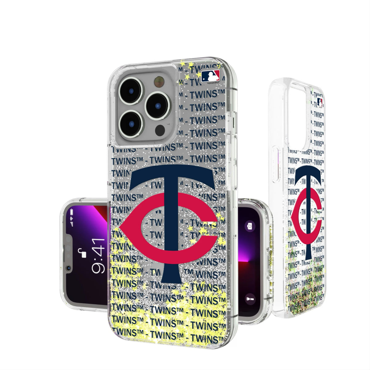 Minnesota Twins Text Backdrop Glitter Phone Case 12