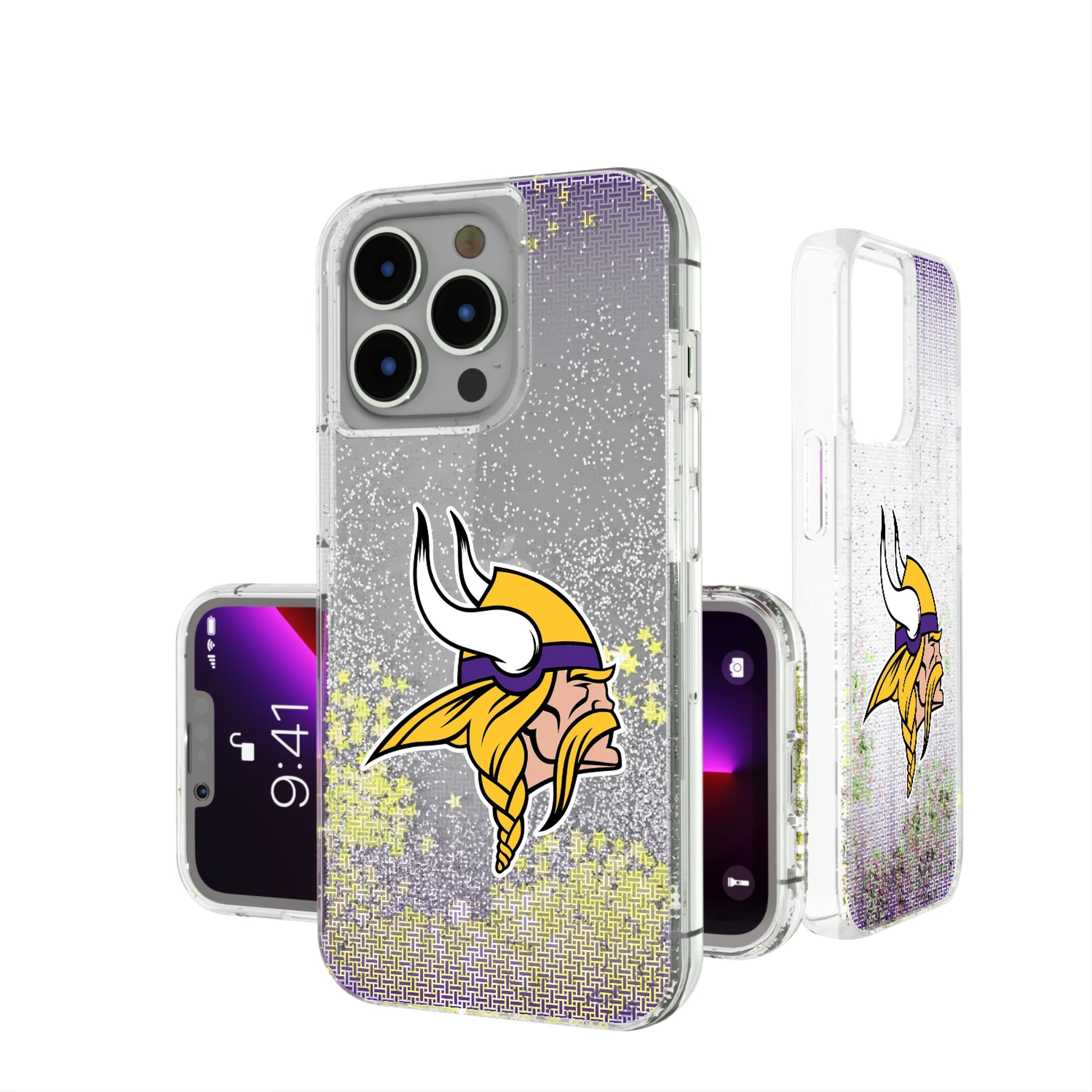 Minnesota Vikings Linen Glitter Phone Case 10